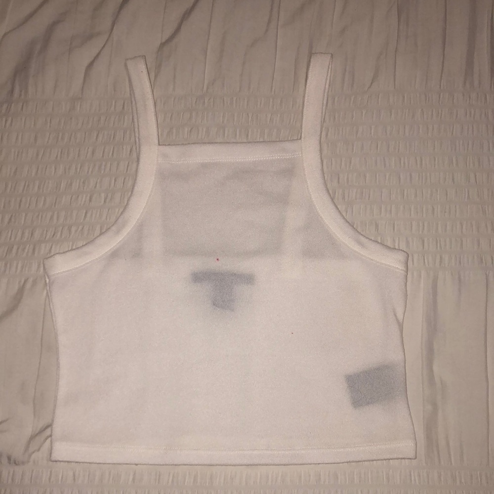 White cropped tank top